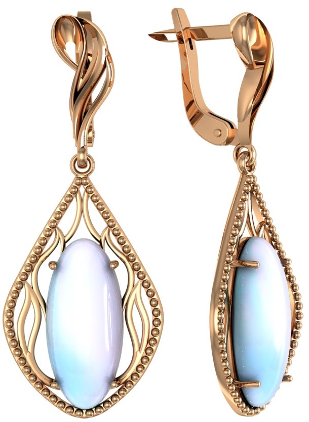 

Серьги из серебра с лунным камнем ПРИВОЛЖСКИЙ ЮВЕЛИР 362328-LN, 362328-LN