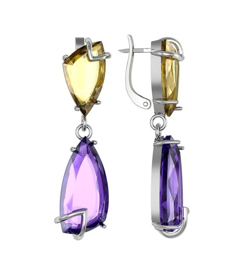 

Серьги из серебра с аметистом ПРИВОЛЖСКИЙ ЮВЕЛИР 361635-AM56CT20, 361635-AM56CT20