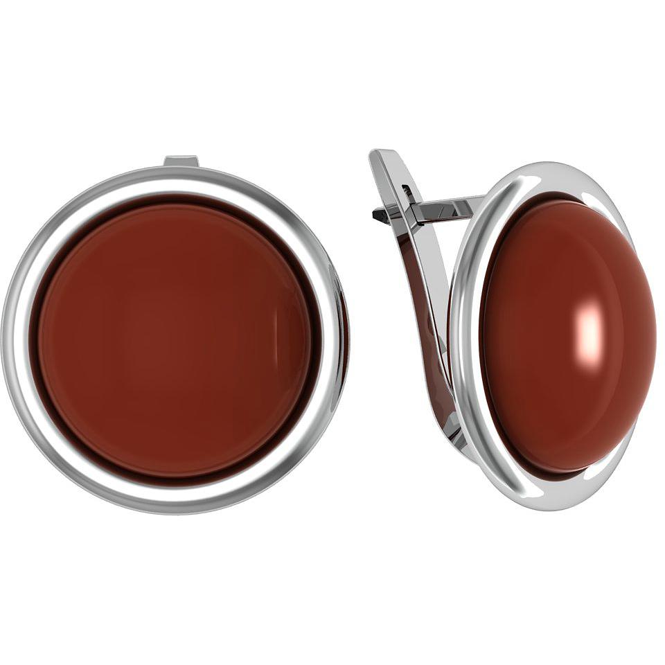 

Серьги из серебра с сердоликом ПРИВОЛЖСКИЙ ЮВЕЛИР 371155-SR, 371155-SR