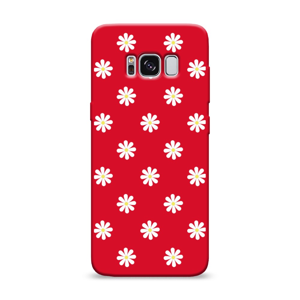 

Матовый силиконовый чехол "Маленькие ромашки" на Samsung Galaxy S8
