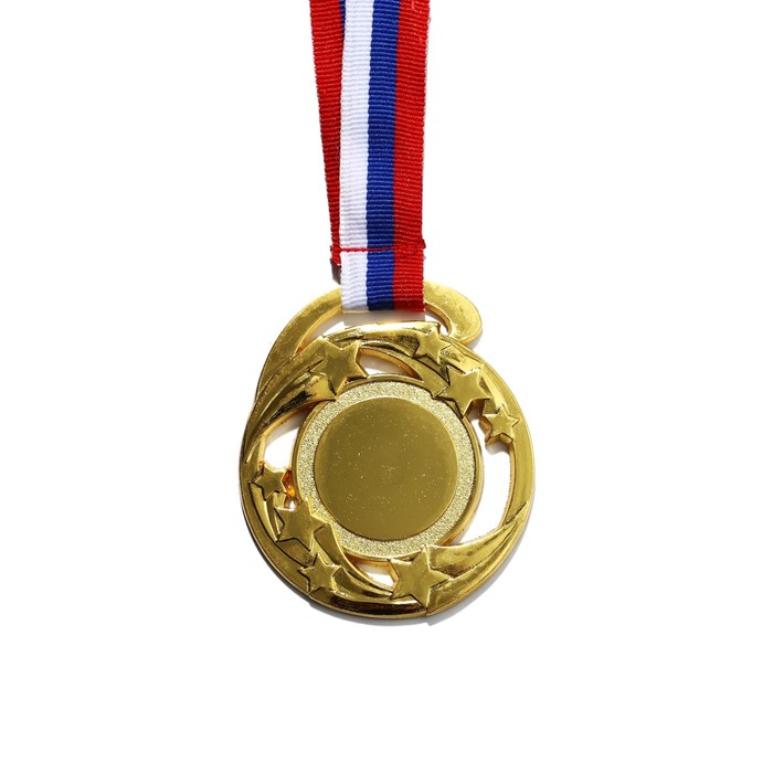Командор Медаль под нанесение 185 «Звезды» диам 5 см. Цвет зол. С лентой