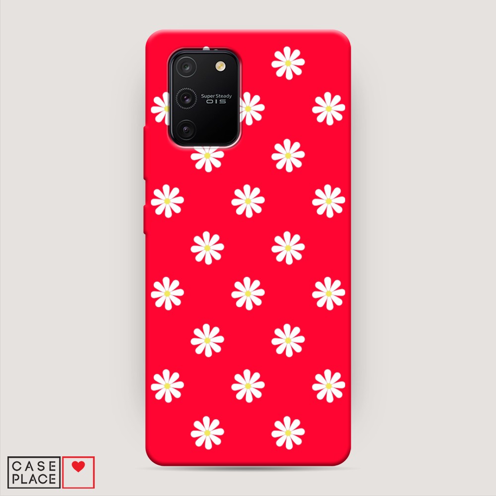

Матовый силиконовый чехол "Маленькие ромашки" на Samsung Galaxy S10 Lite, 210053-1