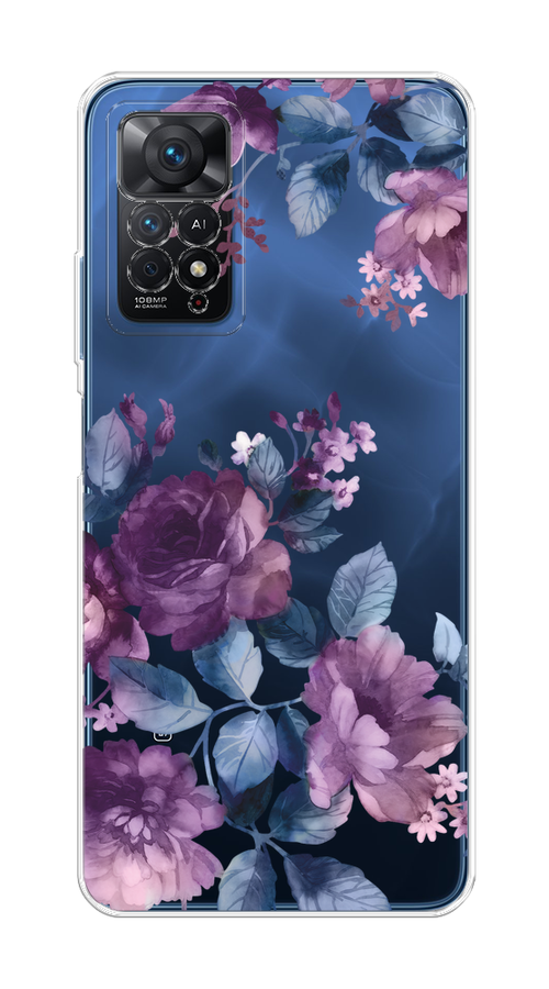 

Чехол на Xiaomi Redmi Note 11 Pro/11 Pro 5G/11E Pro/12 Pro 4G "Purple Blossoms", Синий;фиолетовый, 314850-1