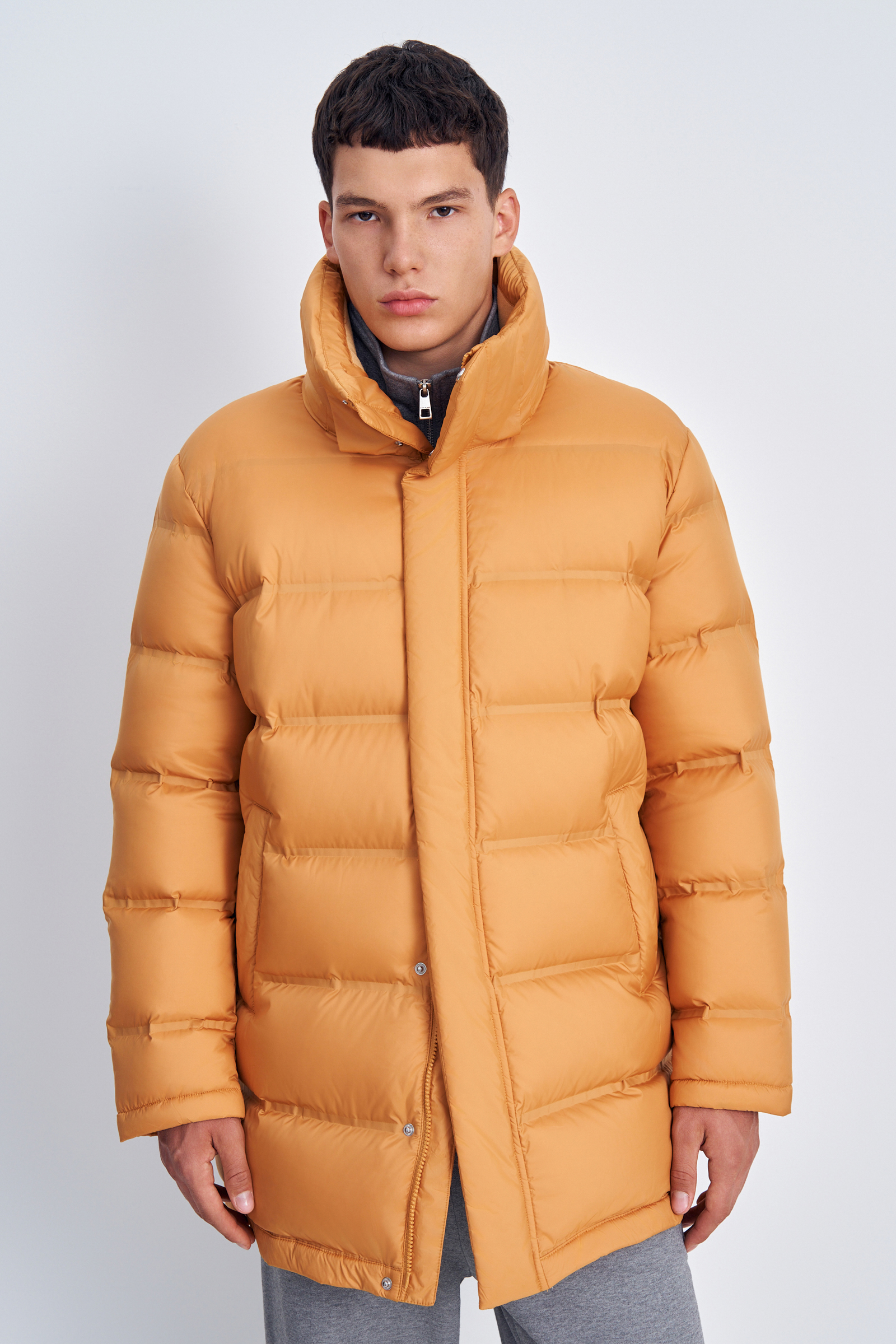 

Пуховик мужской Finn Flare FAC21032 желтый 3XL, FAC21032