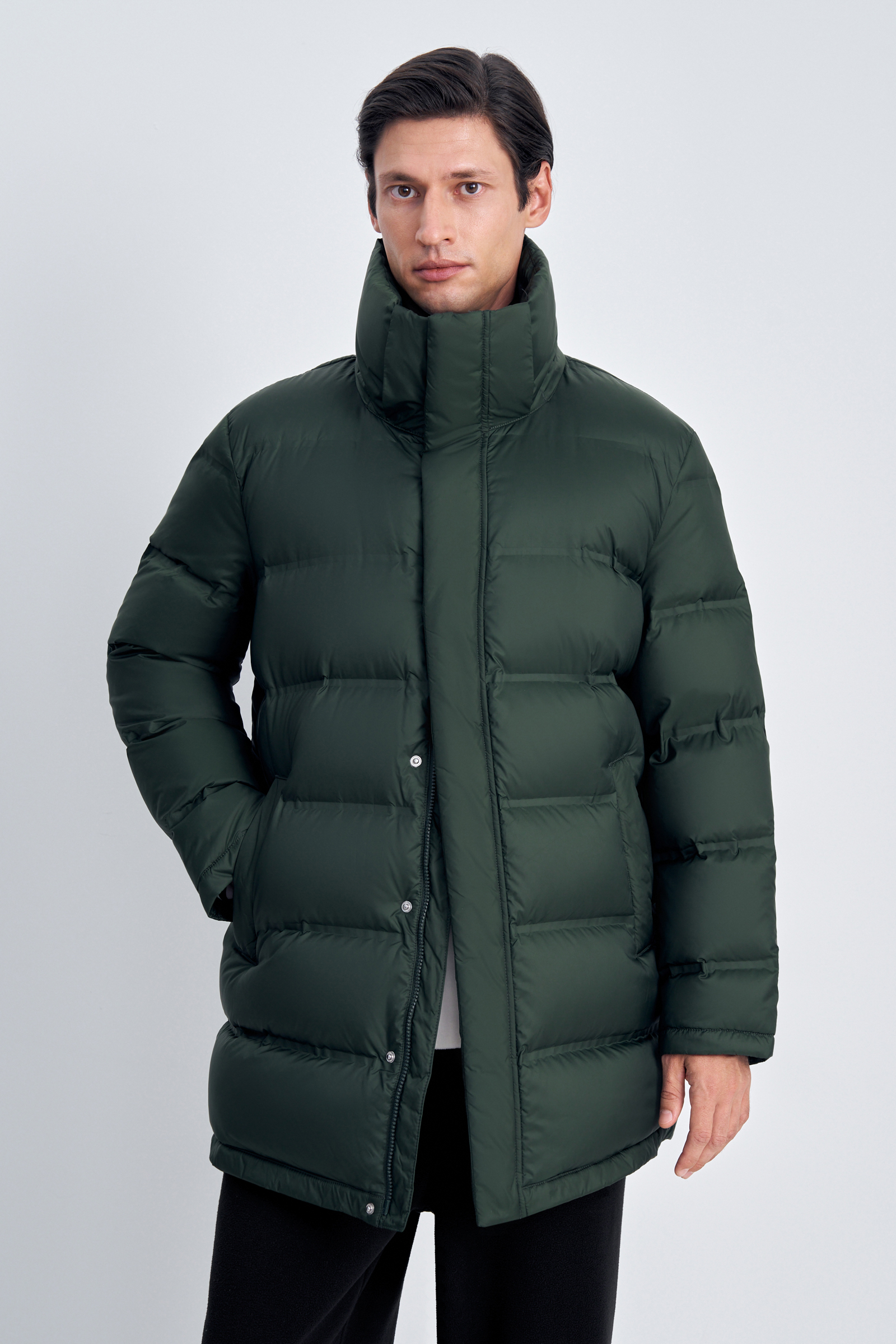 

Пуховик мужской Finn Flare FAC21032 зеленый 3XL, FAC21032