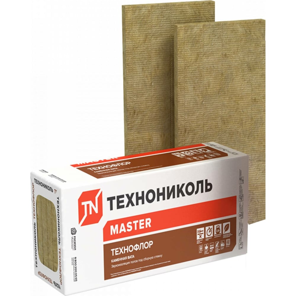 

Минераловатные плиты Технониколь ТЕХНОФЛОР СТАНДАРТ