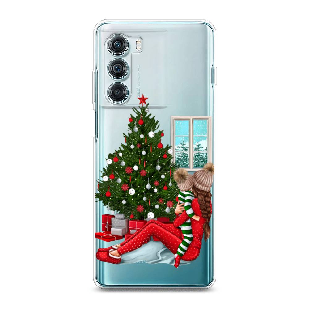 

Чехол на Motorola Moto Edge S30 "Новый год с мамой", Красный;зеленый;голубой, 243050-6