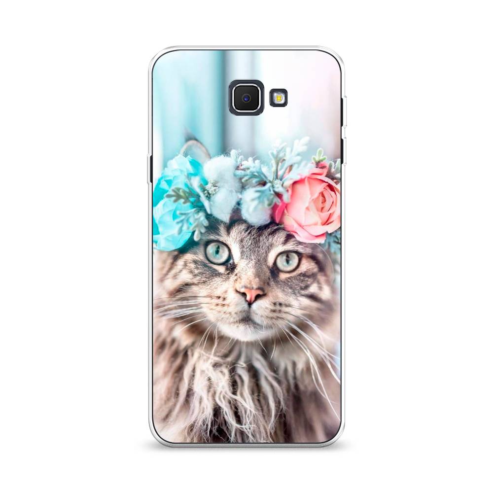 

Чехол Awog на Samsung Galaxy J5 Prime 2016 / Самсунг J5 Prime 2016 "Кот в венке", Серый;голубой;розовый, 22950-2