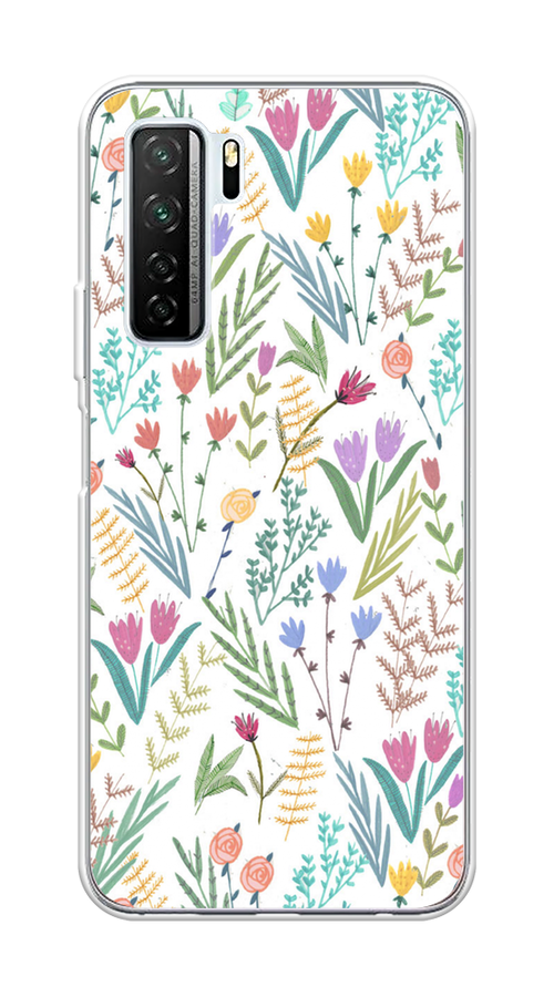 

Чехол Awog на Huawei Nova 7 SE "Полевые цветы рисунок", Белый;зеленый, 6102950-8