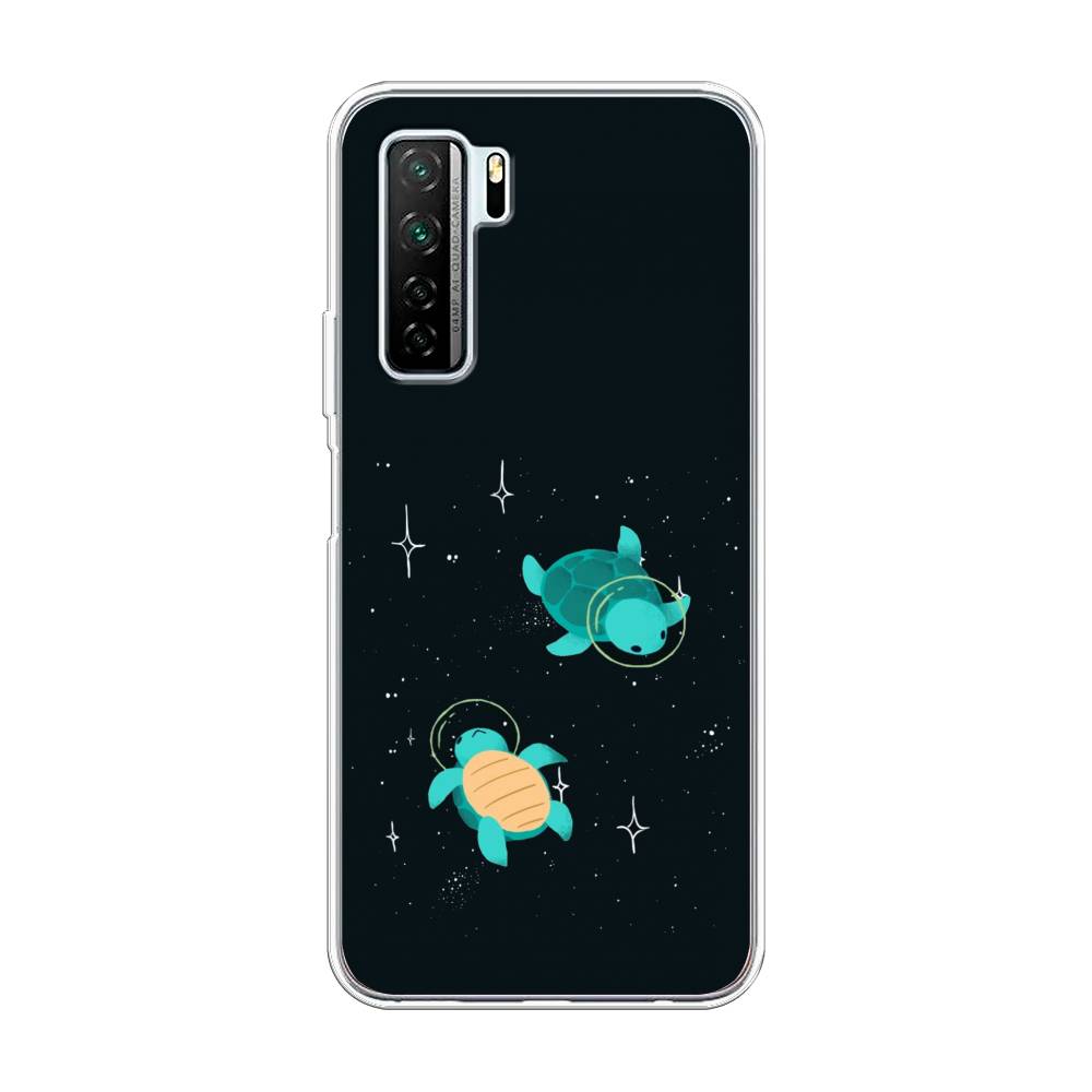 

Чехол Awog на Huawei Nova 7 SE "Черепашки космонавты", Черный;синий, 6102950-4