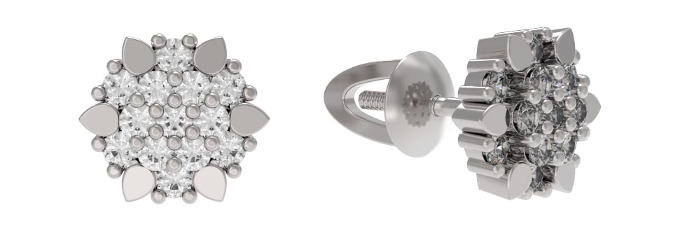 

Серьги из серебра с фианитом Arina 1039002-01110, 1039002-01110