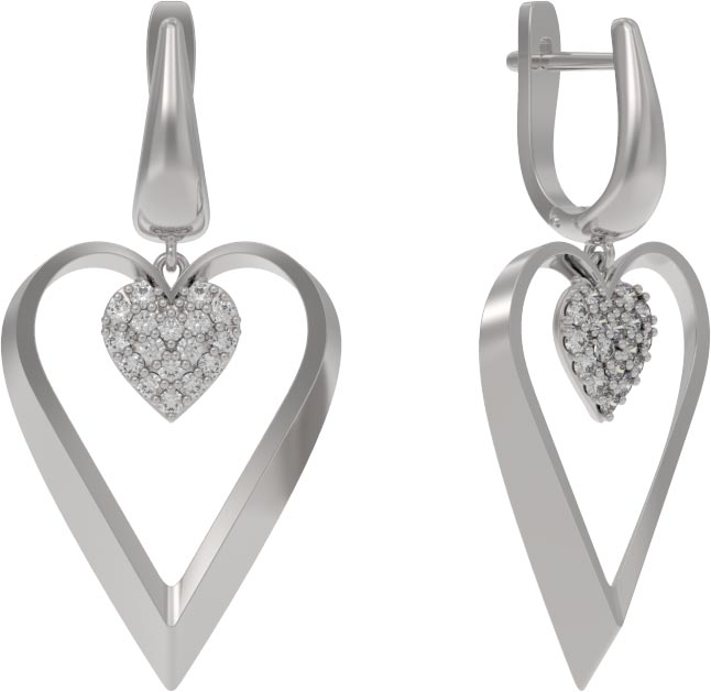 

Серьги из серебра с фианитом Arina 1041452-01110, 1041452-01110