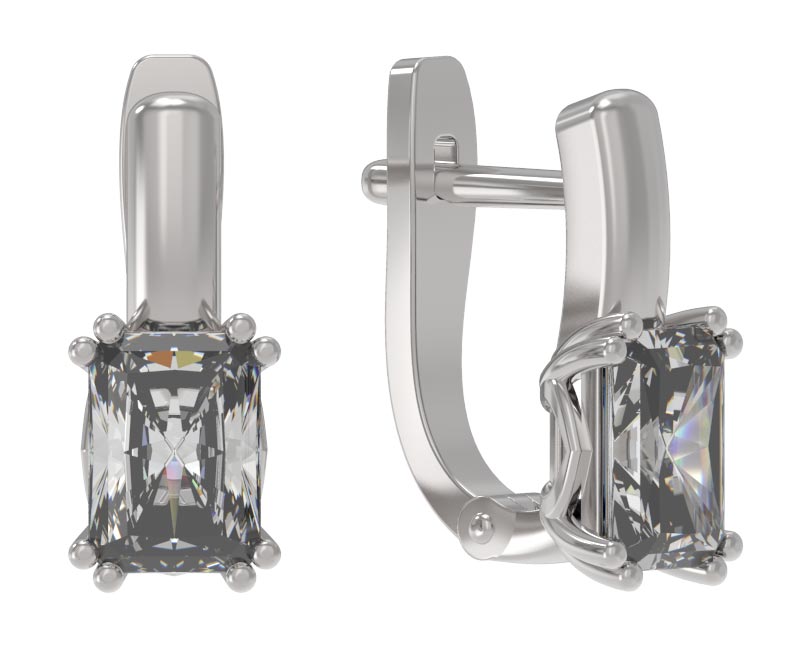 

Серьги из серебра с фианитом Arina 1038872-01210, 1038872-01210