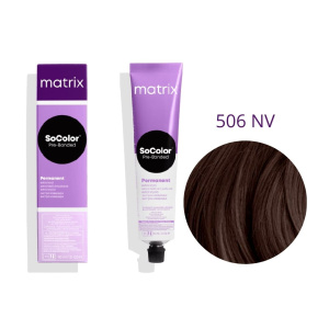 Краска Matrix SoColor Pre-Bonded 506NV темный блондин натуральный перламутровый, 90мл matrix перманентный краситель socolor pre bonded для покрытия седины до 100% 506nv темный блондин натуральный теплый 506 02 90 мл