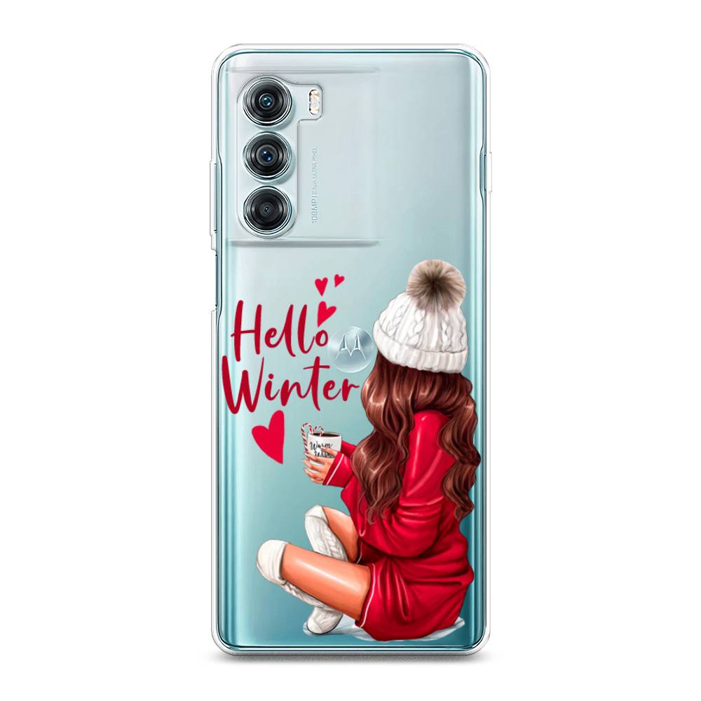 

Чехол на Motorola Moto Edge S30 "Hello winter", Красный;белый;коричневый, 243050-5