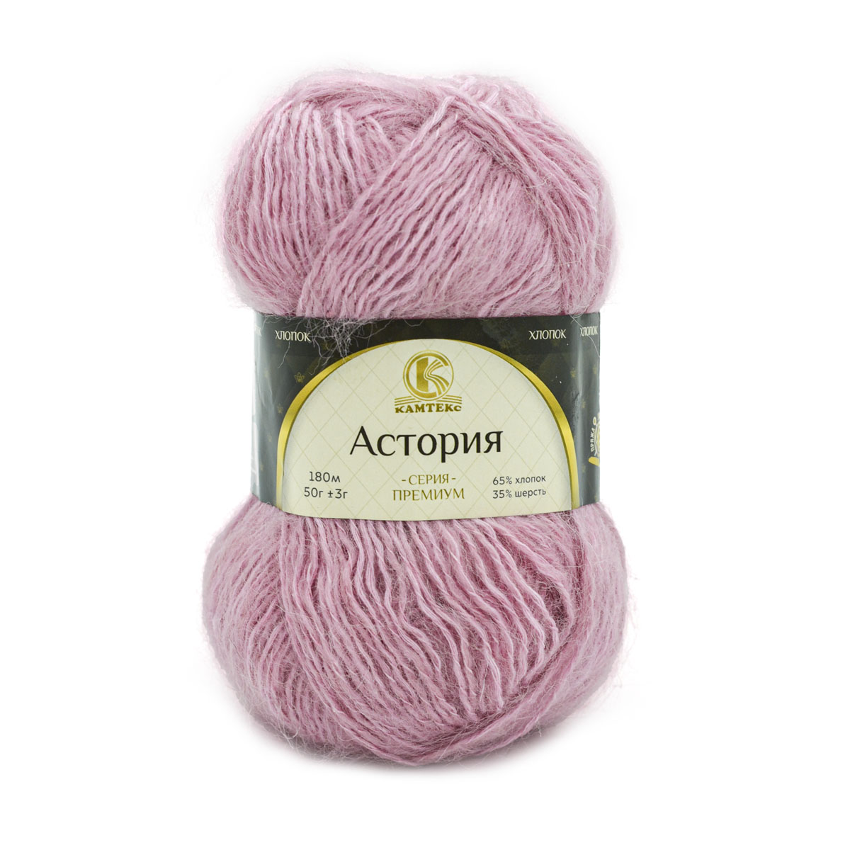 

Пряжа Камтекс 'Астория' 50г, 180м (хлопок, шерсть) (056 розовый), 5 мотков