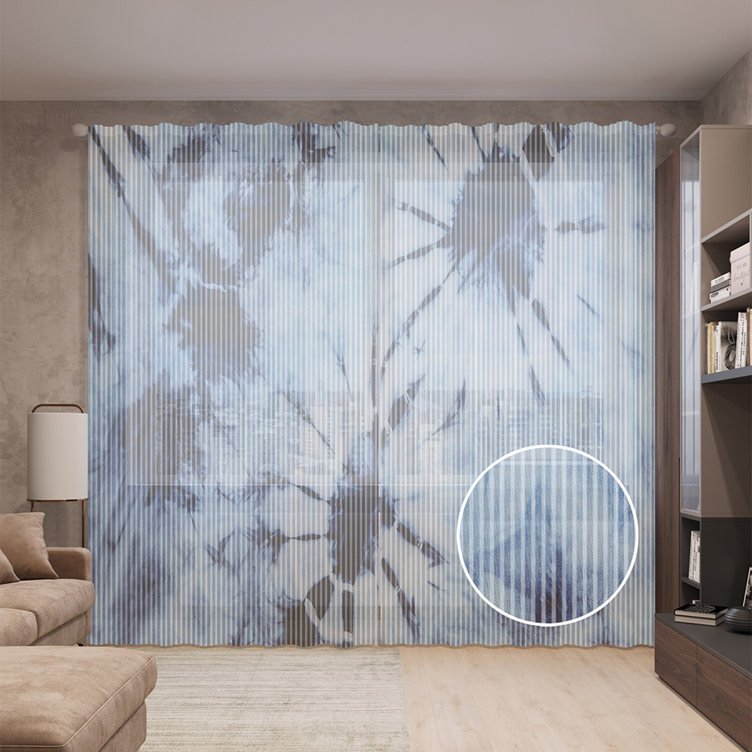 

Тюль вуаль на шторной ленте с принтом JoyArty "Абстрактный дым", 310х265 см, Абстрактный дым