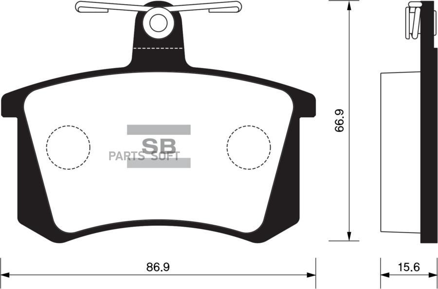 

Тормозные колодки Sangsin brake дисковые SP2050