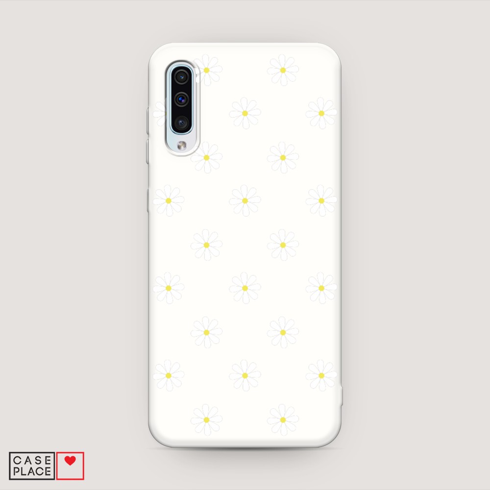 

Матовый силиконовый чехол "Маленькие ромашки" на Samsung Galaxy A50