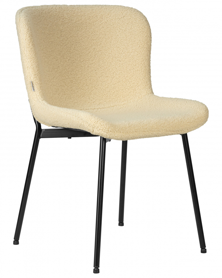 

Стул DOBRIN MILO 1 шт черные ножки, кремовый букле UF992-02, MILO
