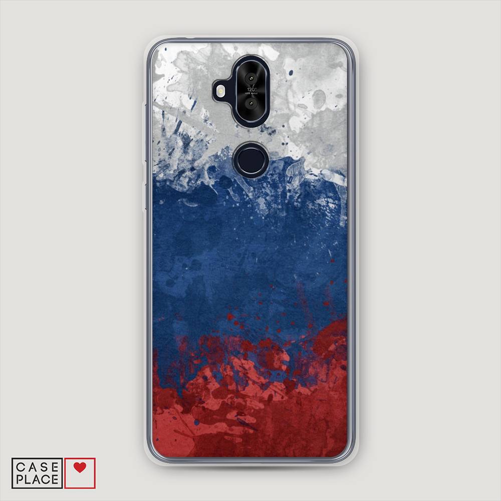 фото Чехол awog "флаг россии неровный" для asus zenfone 5 lite (zc600kl)