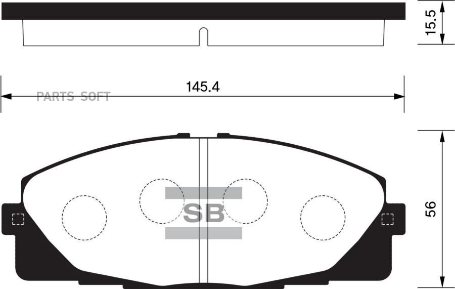 

Тормозные колодки Sangsin brake передние дисковые SP1376