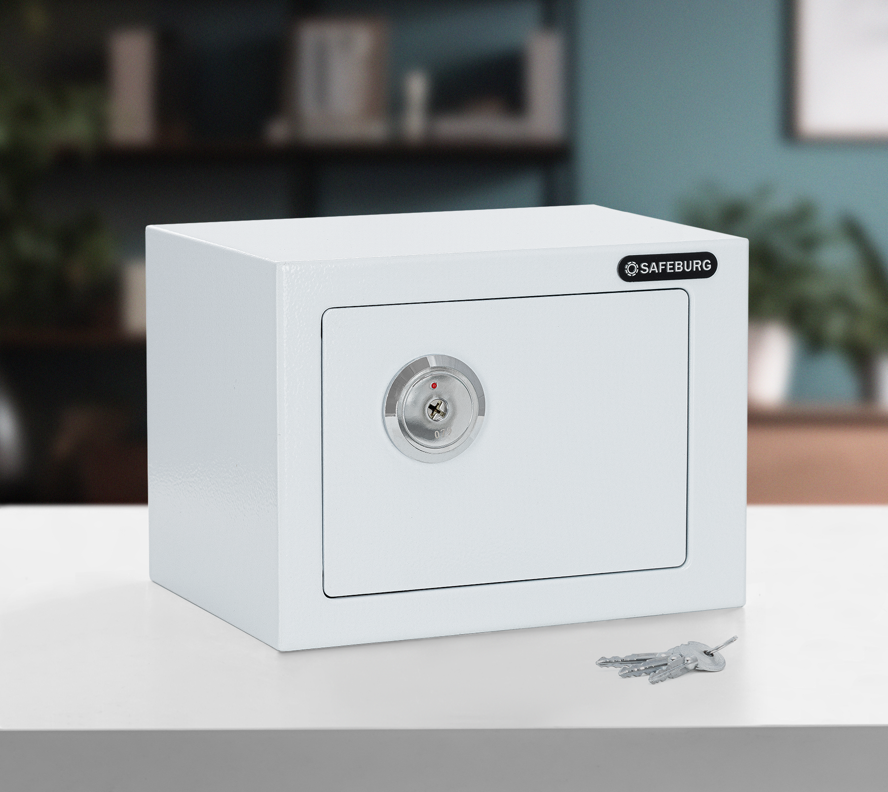 

Cейф для денег и документов SAFEBURG SB-170K WHITE с крестовым ключевым замком 17х23х17 см, Черный, SB-170K