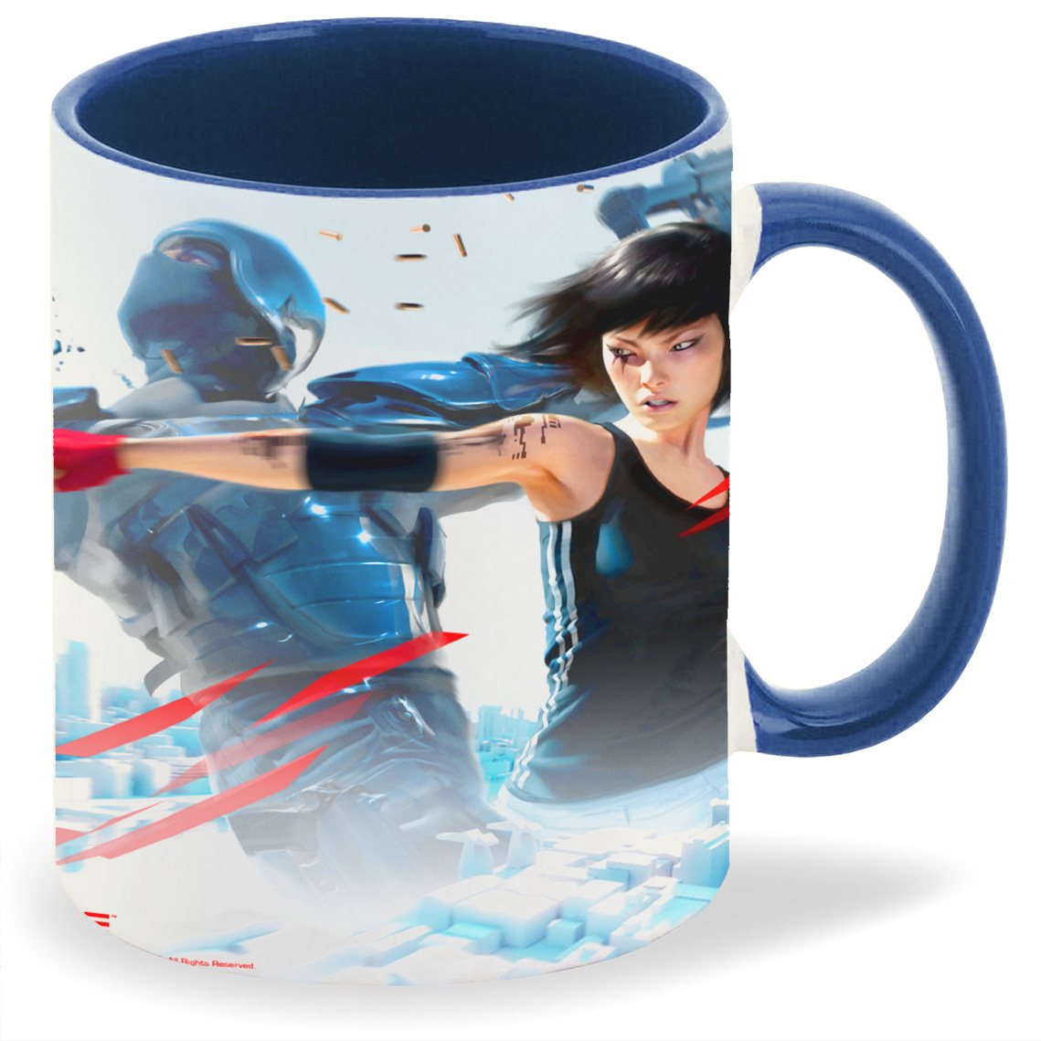 

Кружка CoolPodarok Mirrors Edge Удар кулаком, Mirrors Edge Удар кулаком