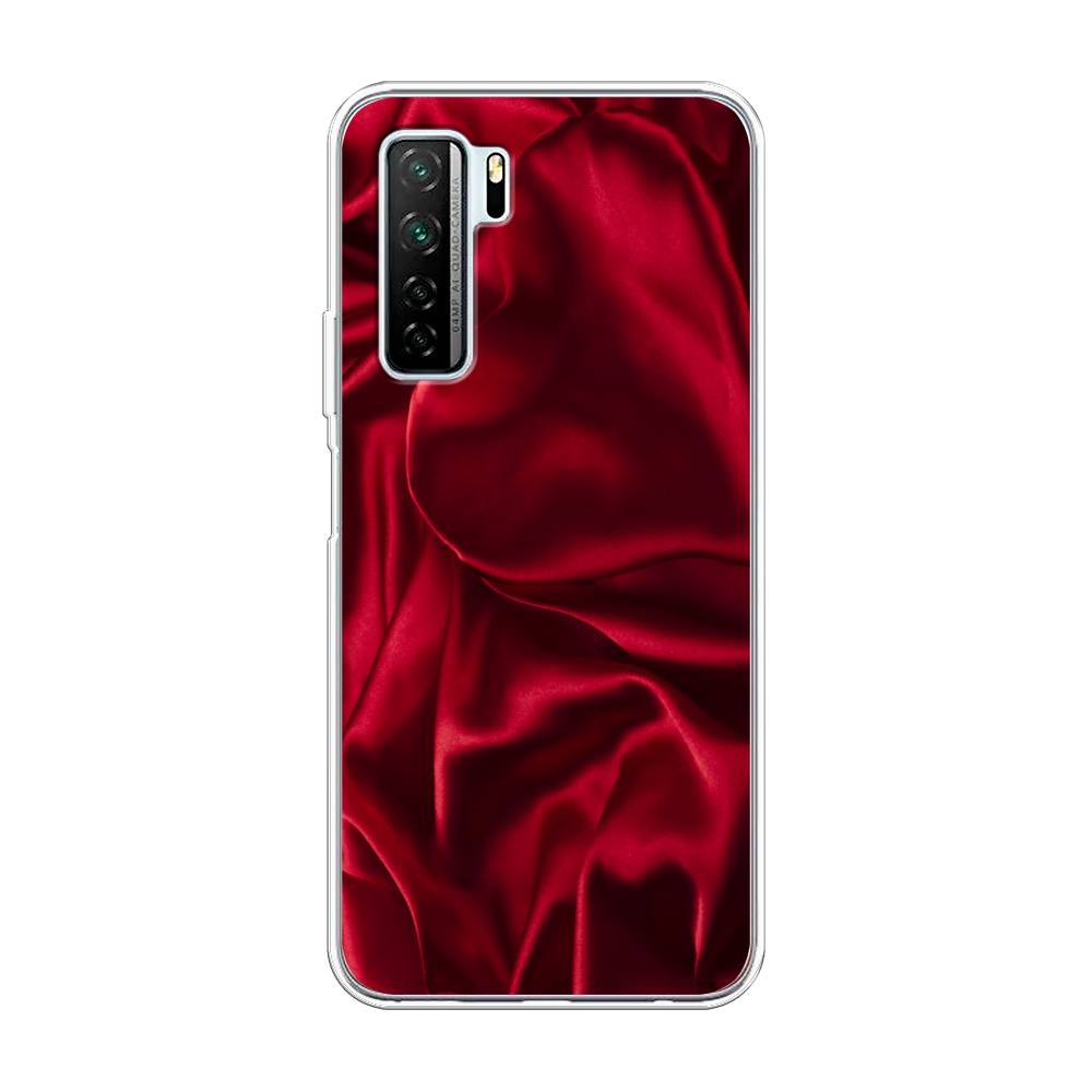 фото Чехол awog "текстура красный шелк" для huawei nova 7 se