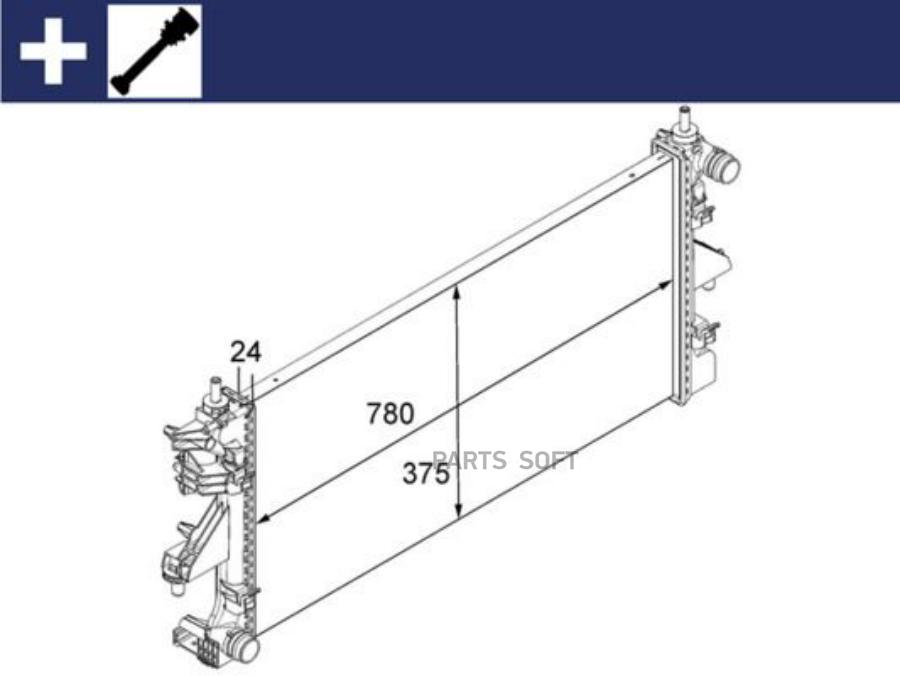 

MAHLE CR881000S Радиатор охлаждающей жидкости 1шт