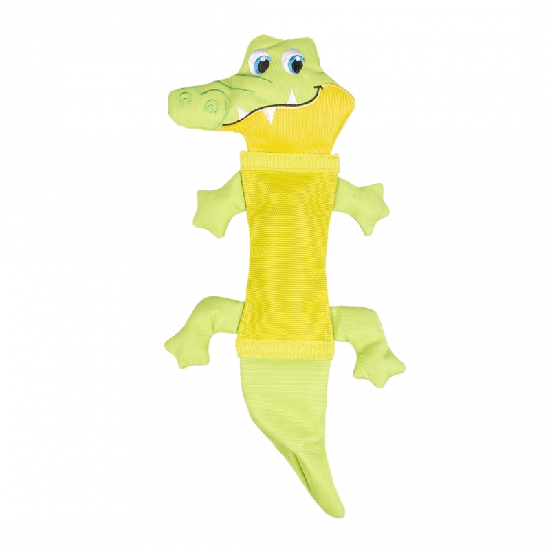 Мягкая игрушка для собак антивандальная Duvo+ Крокодил Коби, зеленый, 3 см