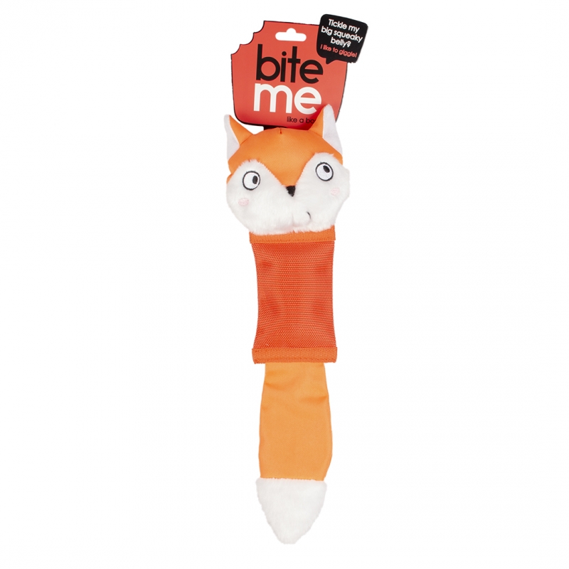 фото Мягкая игрушка для собак антивандальная duvo+ лис феликс, оранжевый, 53 см