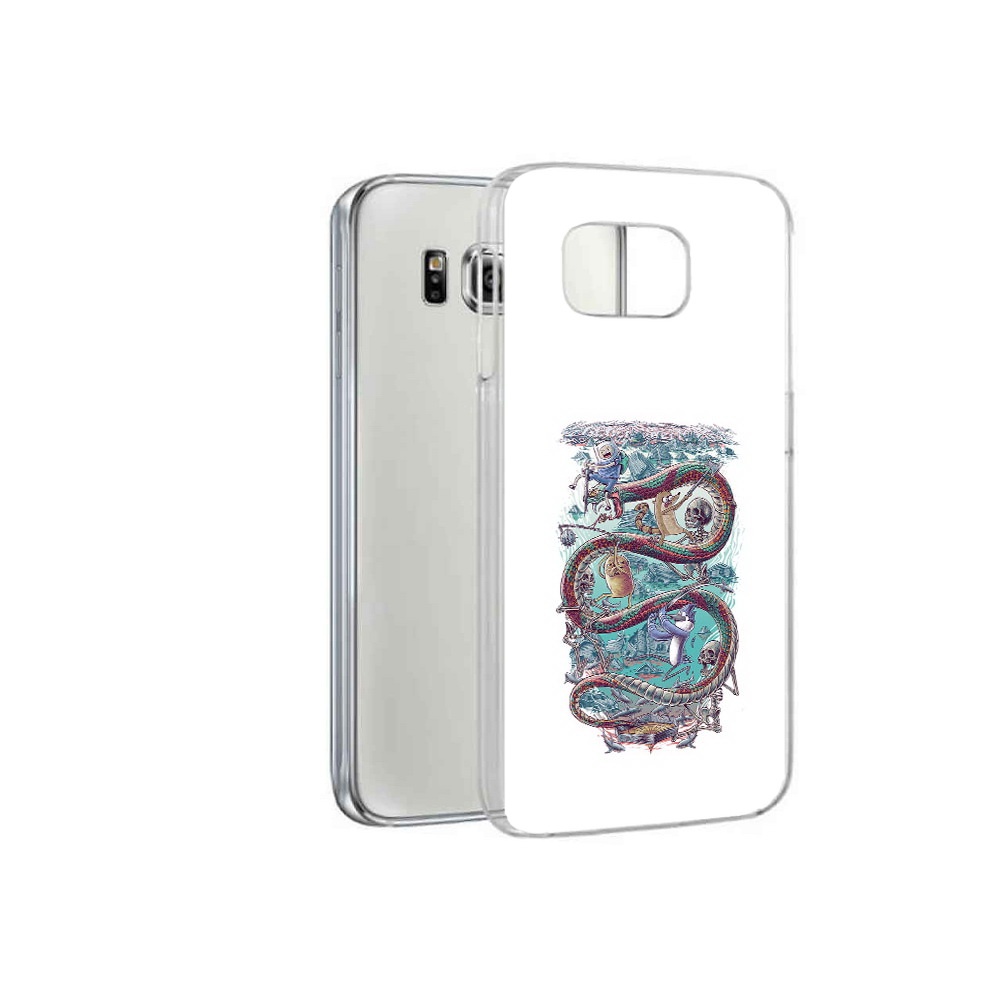 

Чехол MyPads Tocco для Samsung Galaxy S6 время приключений страшилка (PT12300.506.280), Прозрачный, Tocco
