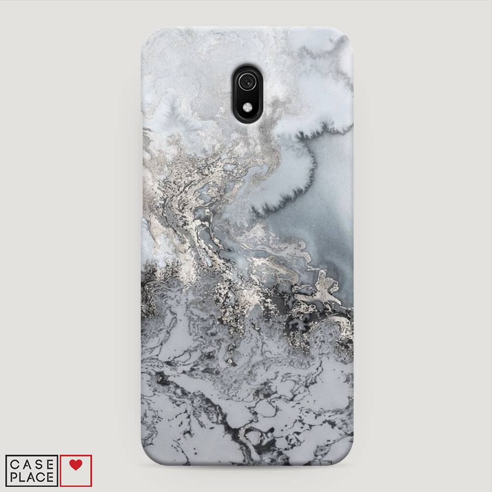

Пластиковый чехол "Морозная лавина серая" на Xiaomi Redmi 8A, 37220-2
