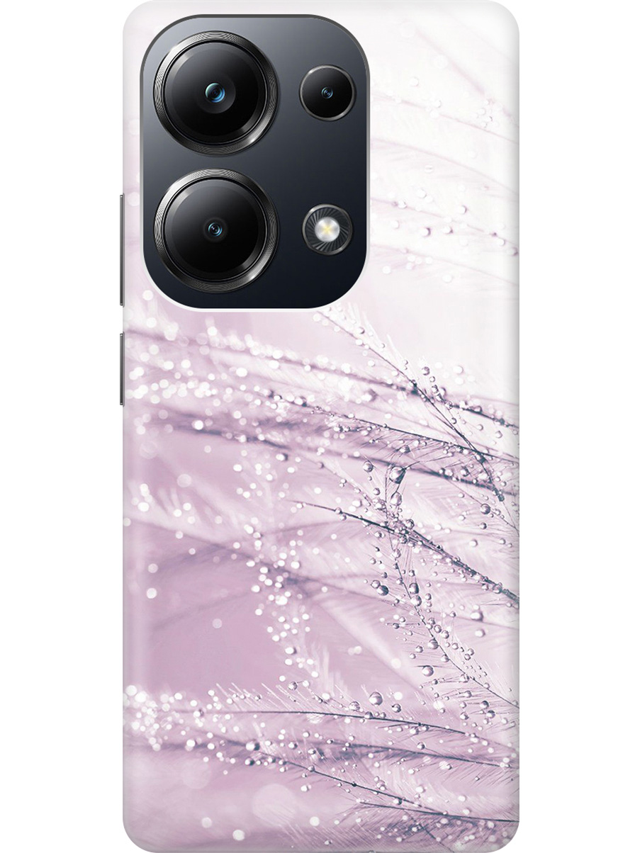 

Чехол на Xiaomi Redmi Note 13 Pro 4G / Poco M6 Pro 4G "Капли на розовой траве", Розовый, 20012097