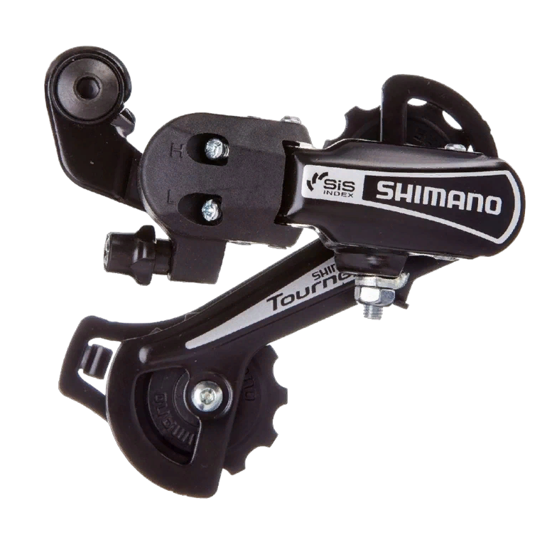 

SHIMANO Переключатель задний RD-TY21-B TOURNEY, GS 6 скоростей, крепление на петух, чёрный, Черный