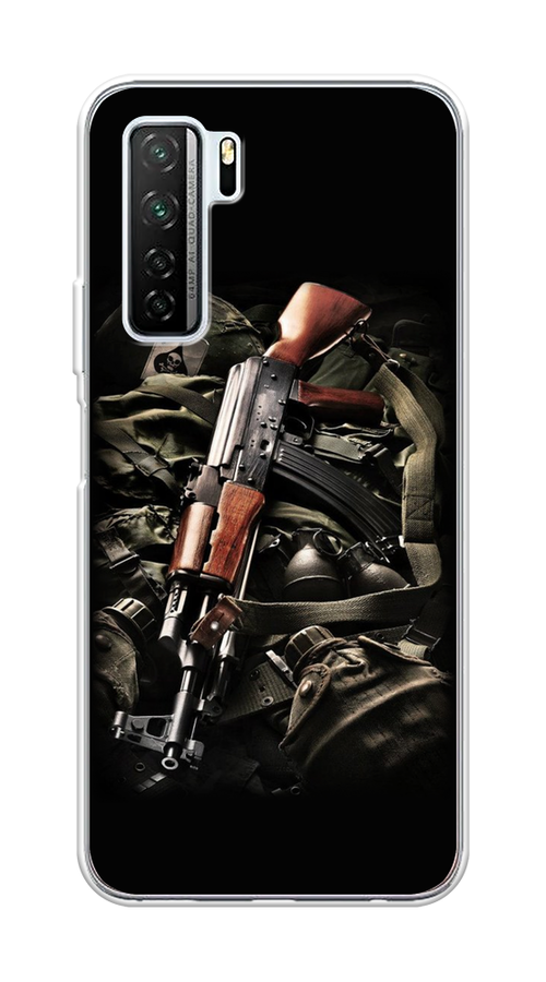 

Чехол Awog на Huawei Nova 7 SE "Автомат", Черный;коричневый;серый, 6102950-5