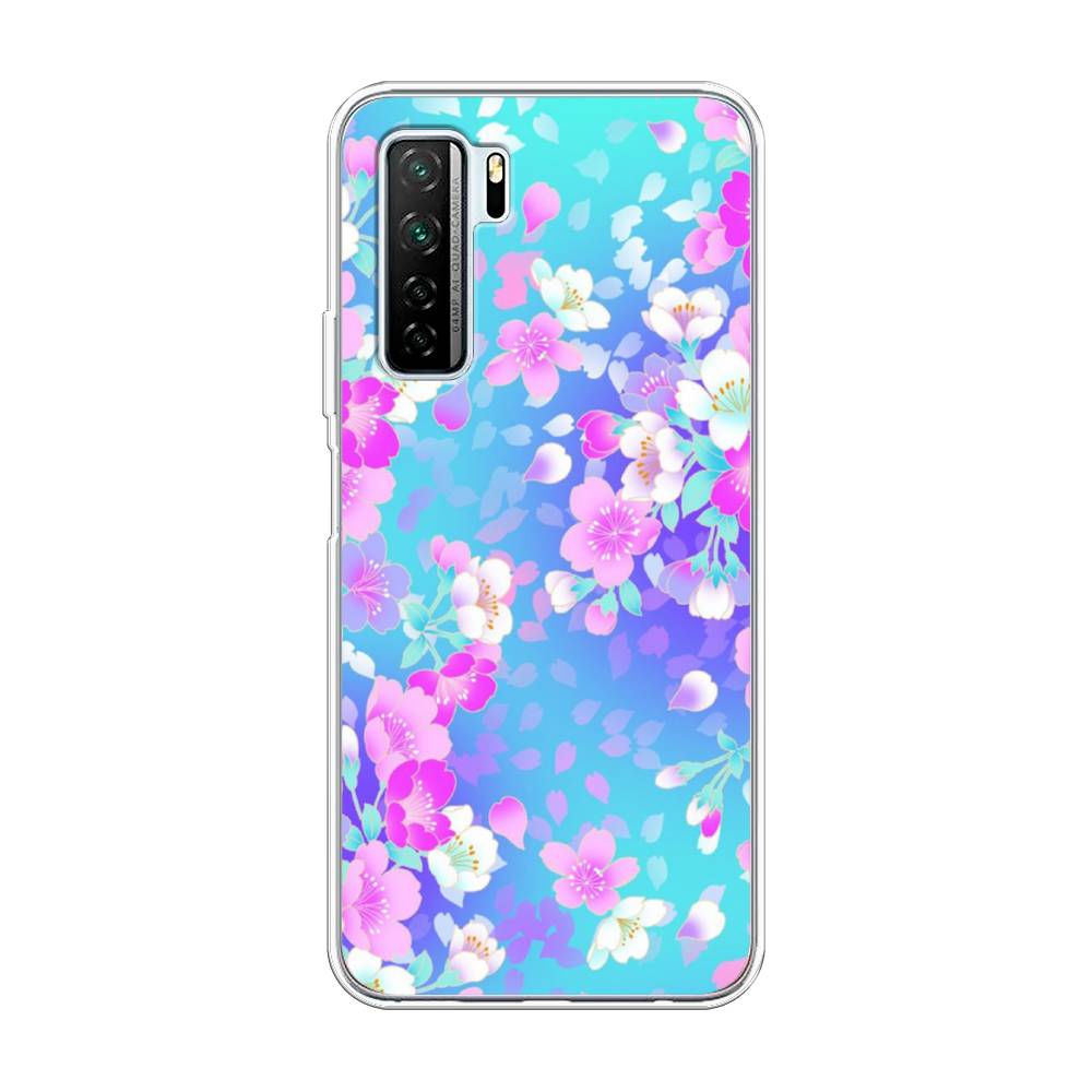 

Чехол Awog на Huawei Nova 7 SE "Яблоневые цветы", Голубой;розовый;белый, 6102950-8
