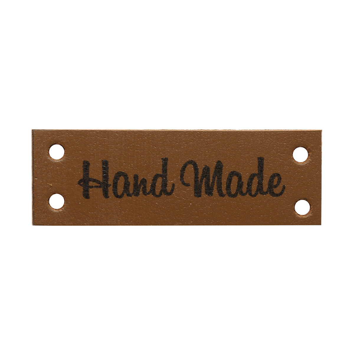 

Кожаная бирка пришивная АЙРИС 'Hand Made', 1,4*4 см (коричневый), 4 шт, 559228