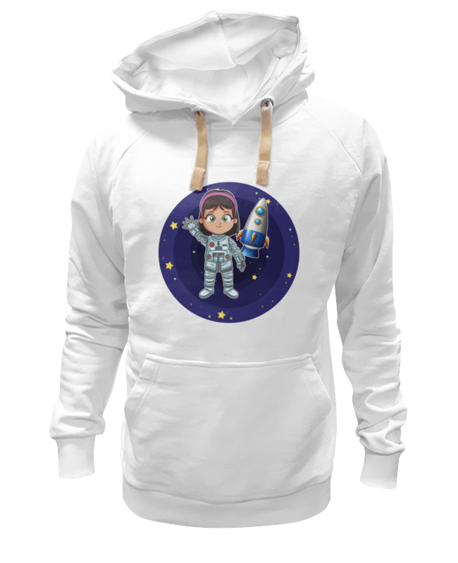 

Толстовка унисекс Printio Космонавт белая 3XL, Белый, Космонавт