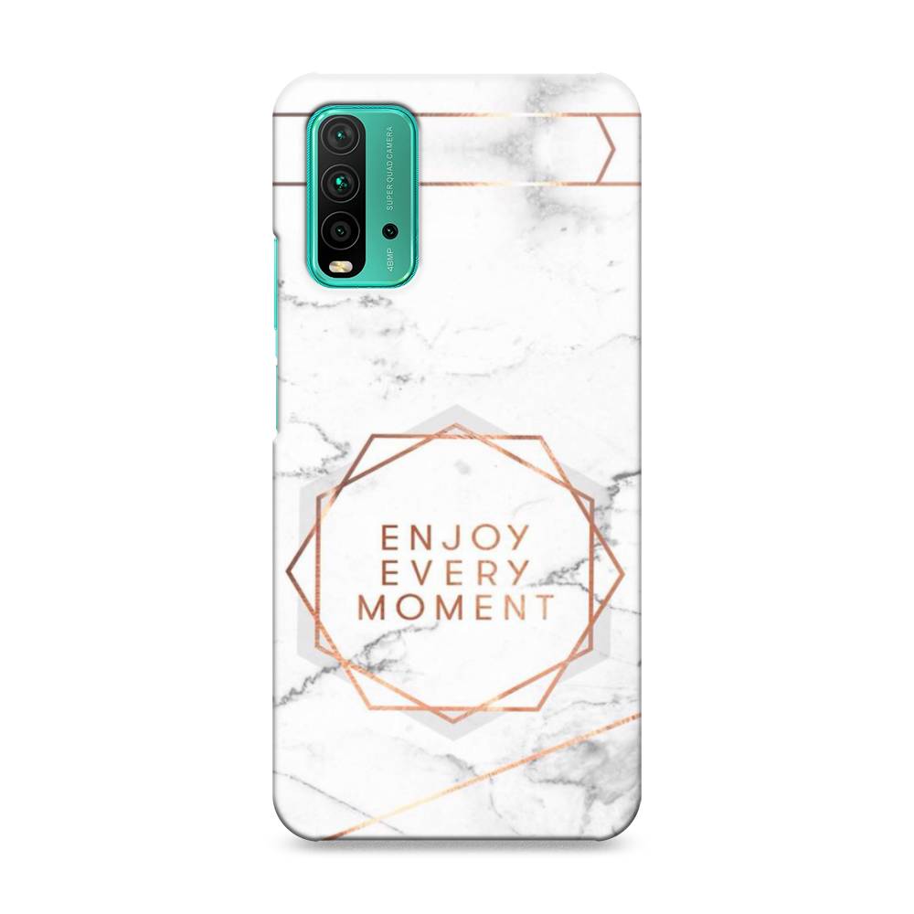

Пластиковый чехол "Enjoy every moment мрамор" на Xiaomi Redmi 9T, 39820-5