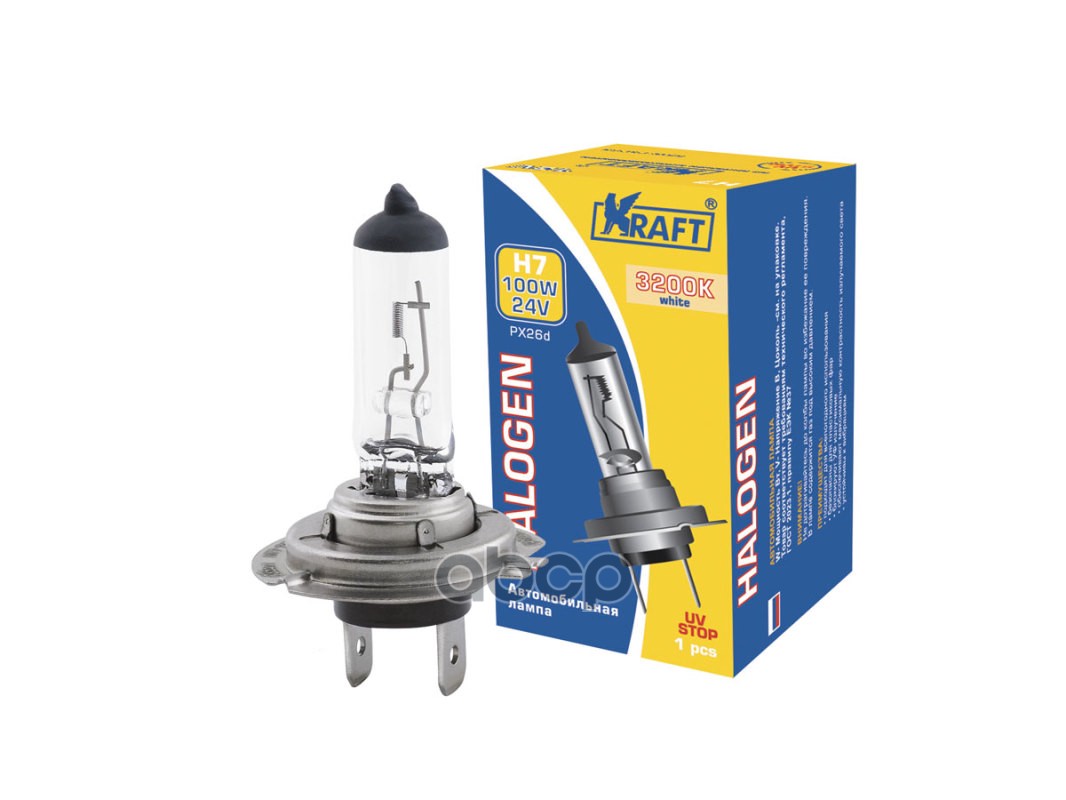 Лампа 24v H7 100w Px26d Kraft 1 Шт. Картон Kt700017 Kraft арт. KT700017