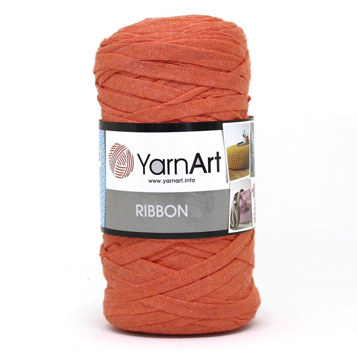 

Пряжа YarnArt Ribbon, 250 г, 125 м хлопок, вискоза, полиэстер 770 коралл, 4 мотка, Красный