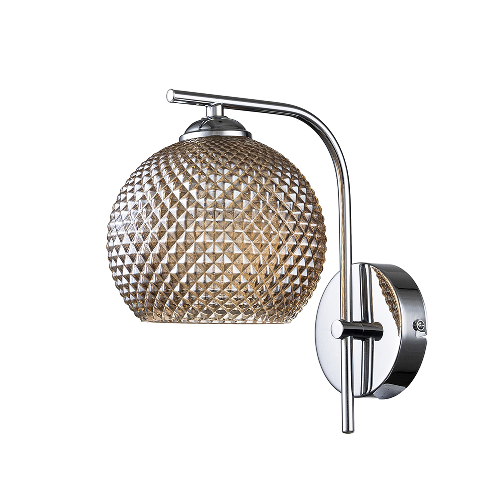 

Бра Escada Космея 1х40 Вт Е14 хром/янтарный