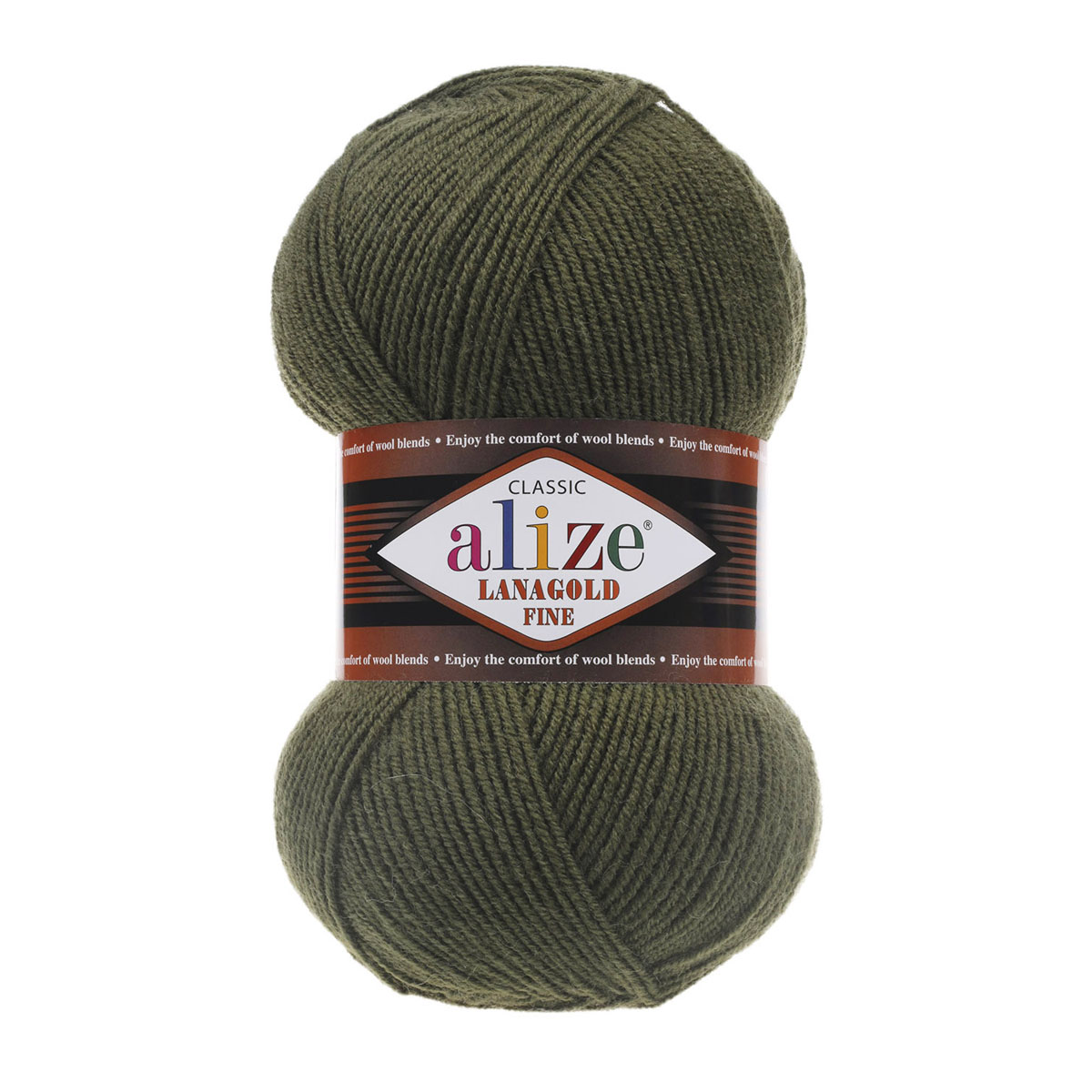 

Пряжа ALIZE Lanagold fine 100г, 390м (шерсть, акрил) (29 хаки), 5 мотков, Зеленый