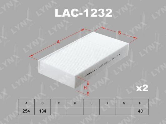 

LYNXAUTO Фильтр салона к-кт 2 шт.к-кт 2 шт. MERCEDES X164/W164/W251 2005 =