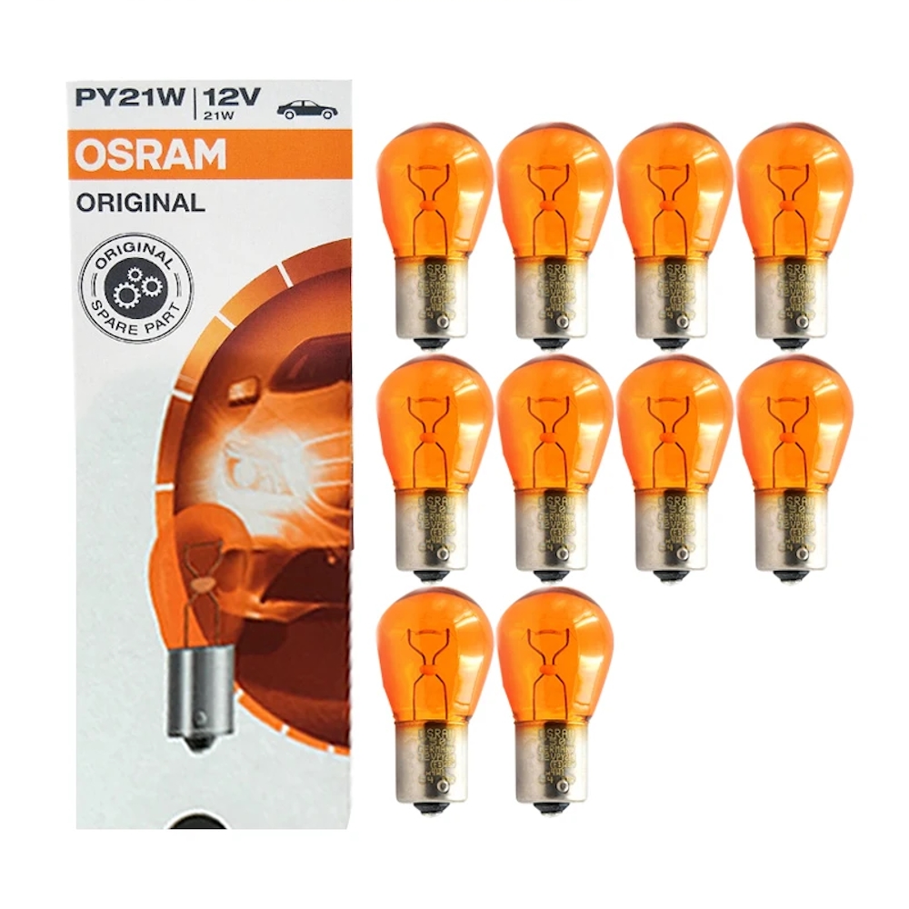 Комплект сигнальных ламп Osram PY21W (21W 12V) Original Line 10шт