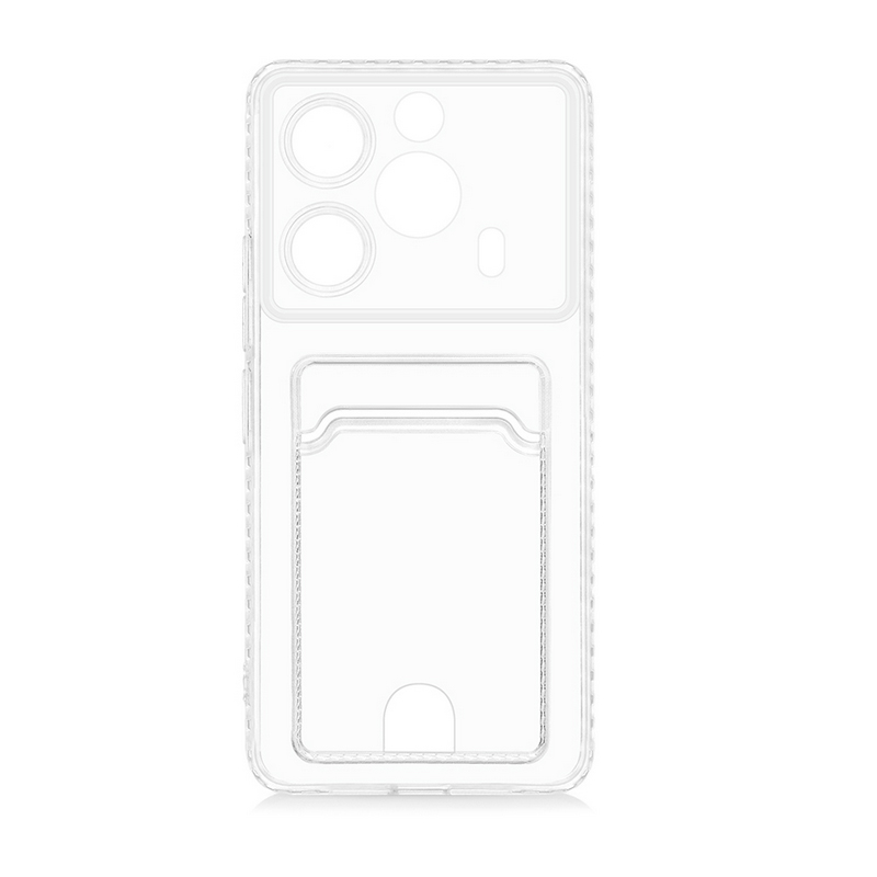 

Чехол DF для Tecno Pova 6 Pro 5G Silicone с отделением для карты Transparent tCardCase-10, Прозрачный, Tecno Pova 6 Pro 5G