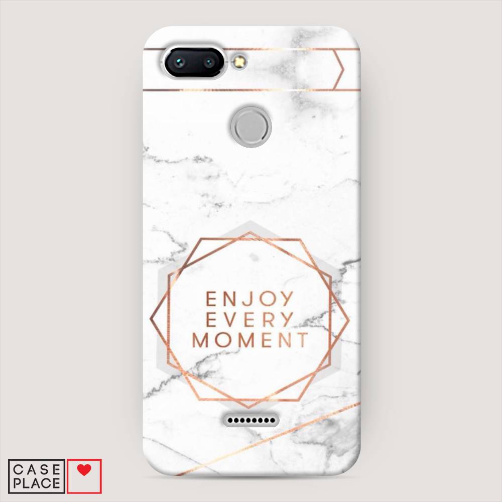 

Пластиковый чехол "Enjoy every moment мрамор" на Xiaomi Redmi 6