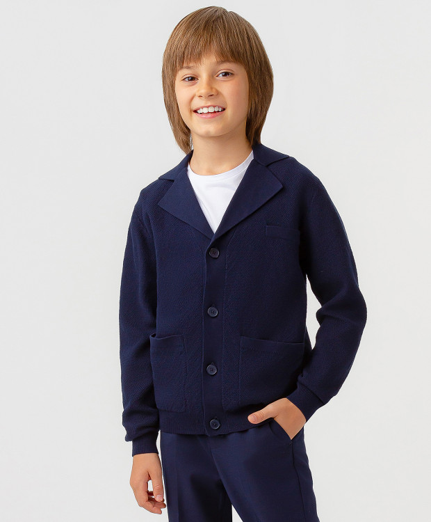 

Кардиган на пуговицах синий Button Blue (158), 223BBBS35021000